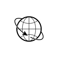 world turnover icon. Element of crypto currency for mobile concept and web apps. Thin line  icon for website design and development, app development. Premium icon