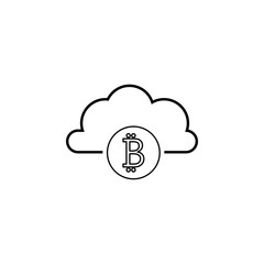 cloud storage of crepto-currency icon. Element of crypto currency for mobile concept and web apps. Thin line  icon for website design and development, app development. Premium icon