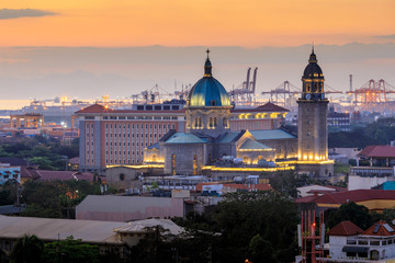 Manila Cathedral at sunset