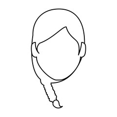 beautiful woman head avatar character vector illustration design