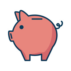 piggy savings isolated icon vector illustration design
