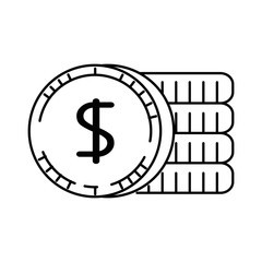 coins money isolated icon vector illustration design