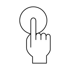 hand touching isolated icon vector illustration design