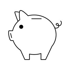 piggy savings isolated icon vector illustration design