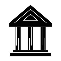 bank building isolated icon vector illustration design
