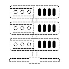 data server isolated icon vector illustration design