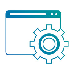 template web with gears vector illustration design