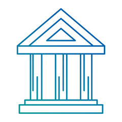bank building isolated icon vector illustration design