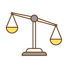 justice scale isolated icon vector illustration design