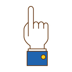 hand touching isolated icon vector illustration design