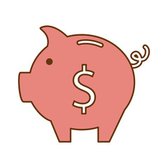 piggy savings isolated icon vector illustration design