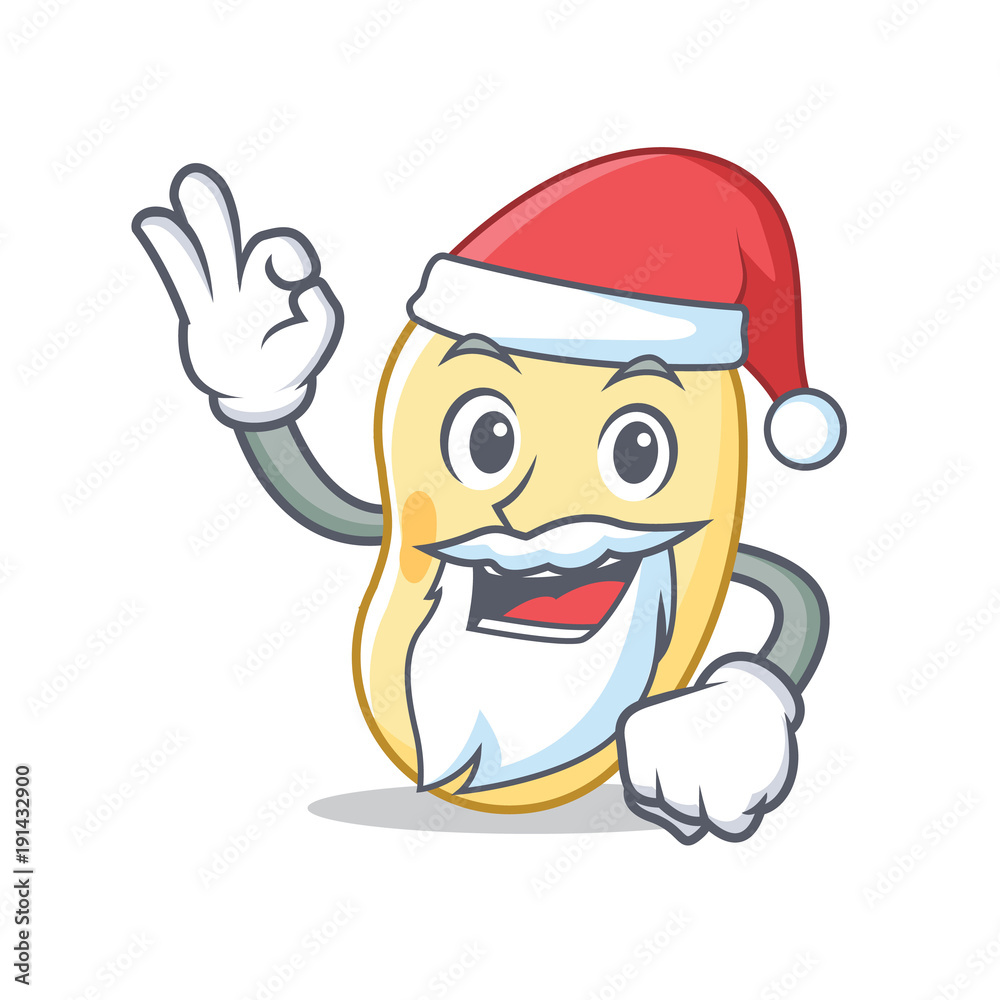 Canvas Prints santa soy bean mascot cartoon