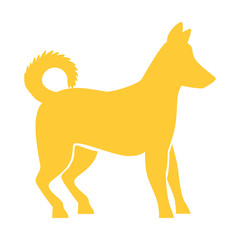 dog silhouette isolated icon vector illustration design