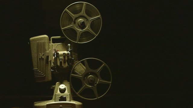 Nicely lit view of old 8mm movie projector