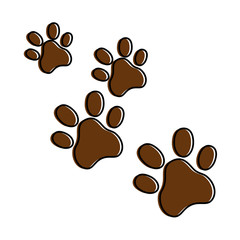 dogs footprints isolated icon vector illustration design