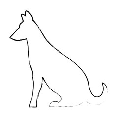 dog silhouette isolated icon vector illustration design