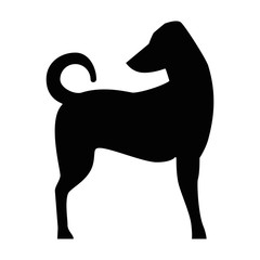 dog silhouette isolated icon vector illustration design