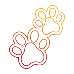 Fototapeta na wymiar dogs footprints isolated icon vector illustration design