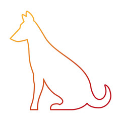 dog silhouette isolated icon vector illustration design