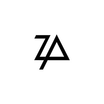 art of letter zp logo vector
