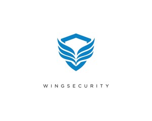 wing shield logo icon template