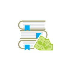 Money Book Logo Icon Design