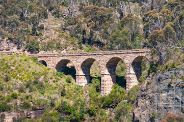 View on old historic railway viaduct