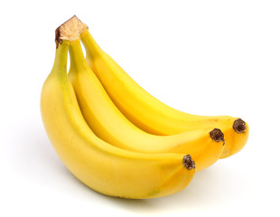 Bunch of bananas isolated on white background