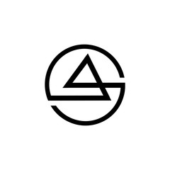 art of letter g in a circle logo vector