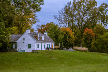 Fototapeta na wymiar Beautiful Cottage in a Public Park in Quebec, Canada