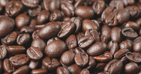 Pile of Roasted coffee bean