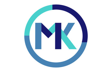 MK Global Circle Ribbon letter Logo