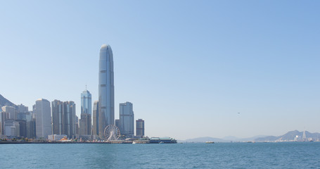 Obraz premium Hong Kong skyline at sunny day
