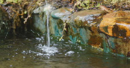 Fototapeta na wymiar Water bamboo fountain