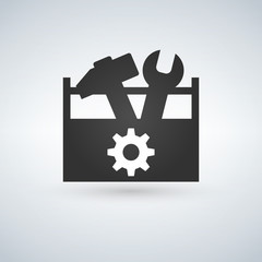 tool box flat icon, vector illustration.