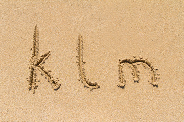 Lower Case Letters of Alphabet on Sand
