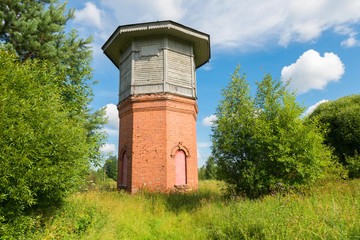 The Water Tower at the Palace Station, Novgorod Region, Russia