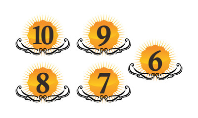 Modern Logo Number Set
