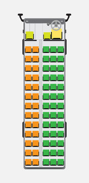 Front Open Door Bus Seat Map