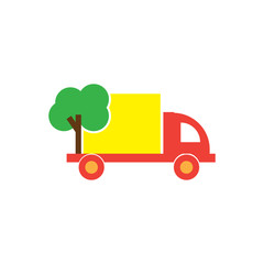 Fototapeta premium Tree Delivery Logo Icon Design