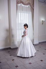 Beautiful bride in wedding dress