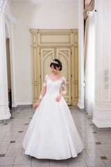 Beautiful bride in wedding dress