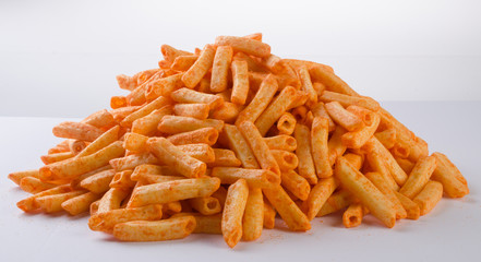 Junk food on background