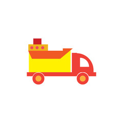 Naklejka premium Ship Delivery Logo icon Design