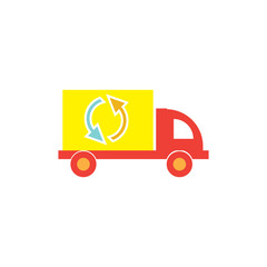 Recycle Delivery Logo icon Design