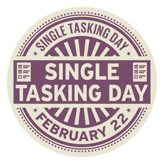 Single Tasking Day rubber stamp