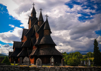 Fototapeta na wymiar Heddal Stave Church, Notodden municipality, Norway