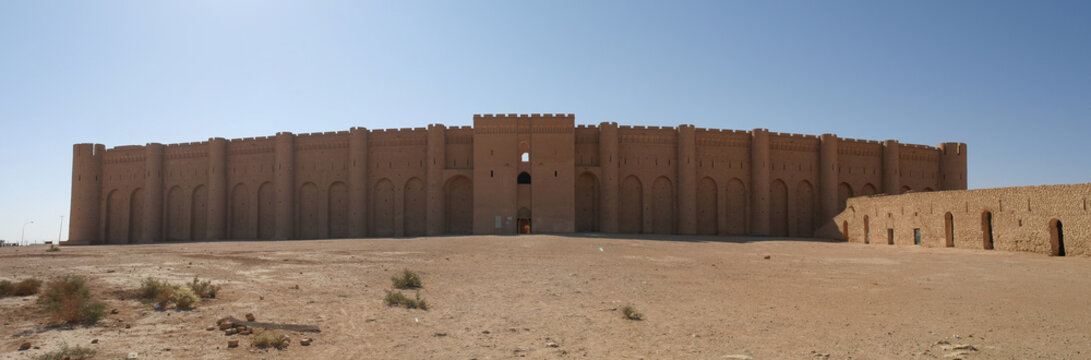 Exterior view to Al-Ukhaidir Fortress aka Abbasid palace of Ukhaider near Karbala, Iraq