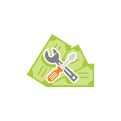 Repair Money Logo Icon Design