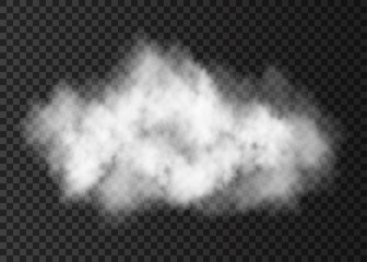 White  smoke explosion   isolated on transparent background.